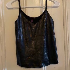 Sequined Sparkle Black Tank‼️